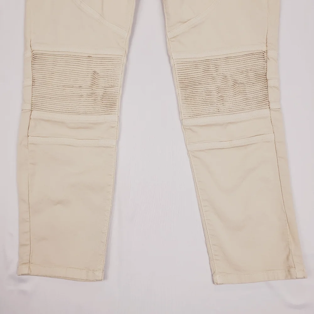 Zara Kahki Moto Pants Size 12 - Picture 5 of 16